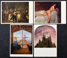 170 db MODERN postatiszta német (lipcsei kiadás) művész motívum képeslap: festmények / 107 modern unused German art motive postcards: paintings (Leipzig edition)