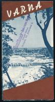 1936 Várna. A Fekete tenger királynője. Kihajtható idegenforgalmi prospektus, fekete-fehér fotókkal, magyar nyelven.
