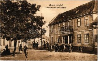 1935 Bonyhád, Vörösmarty téri részlet, gyógyszertár. Kovách Testvérek kiadása