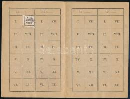 1919 Alkalmazott Kertészek és Kertmunkások Országos Szövetsége tagsági igazolvány