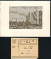 cca 1970-1980 Tiszteletjegy Night Club, Hotel Volga