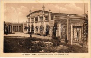 Venezia, Venice; Lido, Ingresso al Grande Stabilimento Bagni / entrance to the baths (fl)