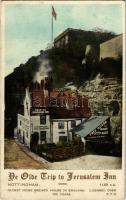 Nottingham, Ye Olde Trip to Jerusalem Inn, The Oldest Home Brewed House in England. Licensed over 700 years (EK)