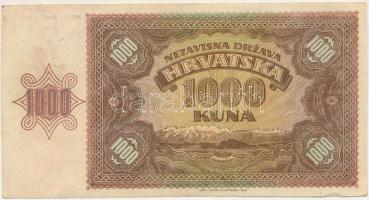 Horvátország / Független Horvát Állam 1941. 1000K "Y" T:F szép papír
Independent State of...