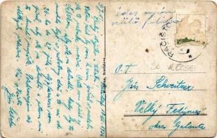 1934 Récse, Ratzersdorf, Racistorf, Raca (Pozsony, Bratislava); utca, templom / street, church (EB)