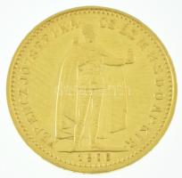 1906KB 10K Au "Ferenc József" Körmöcbánya kapszulában (3,37g/0.900) T:XF Hungary 1906KB 10 Korona Au "Franz Joseph I" Kremnitz / Kremnica in capsule (3,37g/0.900) C:XF Adamo K8