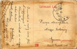 1912 Zajzonfürdő, Zizin; Csukás a Döblön-völgyből, vadász / hunter (ragasztónyomok / gluemarks)