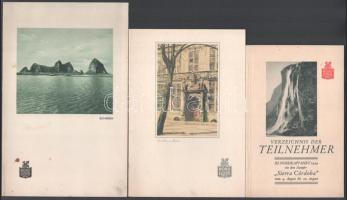 1934 Nord Deutscher Lloyd Bremen "Sierra Cordoba" hajóján tett utazás menükártyái, 9 db. +...