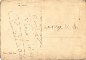 Budapest I. Halászbástya romjai 1945 tavaszán. Piatnik Nándor és fiai s: Blaski János (EK)