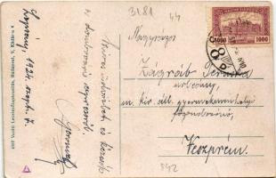 1924 Lepsény, Fő utca. Vasúti levelezőlapárusítás 4387. (EK)