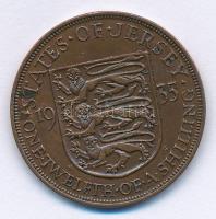 Jersey 1935. 1/12Sh bronz "V. György" T:XF,VF karc, ph
Jersey 1935. 1/12 Shilling bronze ...