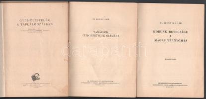 Vegyes könyv tétel, 3 db: 

Gyümölcsfélék a táplálkozásban. Összeáll.: az Élelmezéstudományi Intéz...