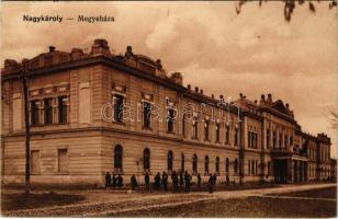 1915 Nagykároly, Carei; megyeháza. Vasúti levelezőlapárusítás 4834. / county hall