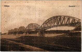 Dálya, Dalja, Dalj; Duna híd. Vasúti levelezőlapárusítás 2599. / Danube bridge (r)
