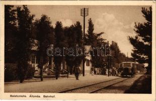 1940 Balatonlelle, Vasútállomás, sínbusz (sínautóbusz) (EB)