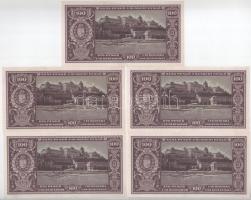 1945. 100P (5x) sorszámkövetők "E 262 027695 - E 262 027699" T:AU
Adamo P18