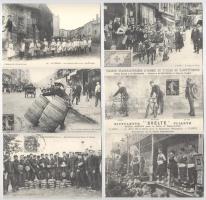 Régi érdekes francia képeslapok reprintjei, 52 db