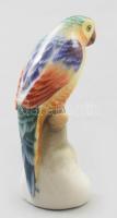Herendi papagáj. Jelzett, kézzel festett, hibátlan, m: 5,5 cm