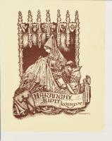 Haranghy Jenő (1894-1951): Ex libris Haranghy Judit ofszet, papír 9,5x7,5 cm könyvben:
Brandauer, K...