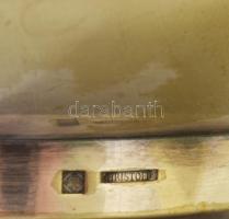 Cristofle ezüstözött alpakka fűszerkínáló. Jelzett, kopással, d: 9 cm