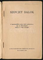 Szovjet dalok. A legnépszerűbb szovjet dalok gyűjteménye, egy- és többszólamra, magyar és orosz szöv...