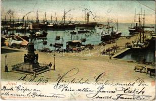 1903 Trieste, Piazza Giuseppina / port (EK)