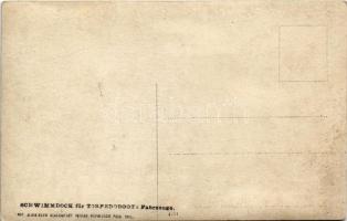 Pola, K.u.k. Kriegsmarine Schwimmdock für Torpedoboots Fahrzeuge. Alois Beer 1915 / Austro-Hungarian...