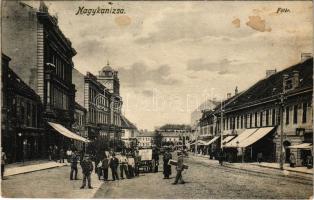 1910 Nagykanizsa, Fő tér, üzletek (ázott sarkak / wet corners)