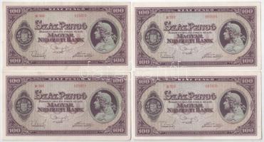 1945. 100P (8x) párokban sorszámkövetők T:XF-F Adamo P18