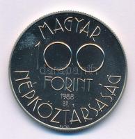 1988. 100Ft alpakka "Labdarúgó Világbajnokság 1990 - Két játékos" kapszulában T:BU