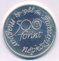 1988. 500Ft Ag "Világ vadvédelmi alap" kapszulában T:BU Adamo EM100