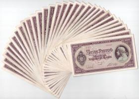 1945. 100P (30x) mind különféle sorozatszámmal "E 020 - E 357" között T:XF-F szép papír Adamo P18