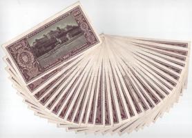 1945. 100P (30x) mind különféle sorozatszámmal "E 020 - E 357" között T:XF-F szép papír
A...