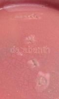 Zsolnay rózsaszín mázas edény. Formába nyomott jelzéssel. Kopott 19 cm