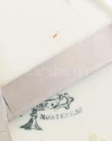 Le divorce. A válás. Fajansz tányér. Matricás, jelzett, kopással d:20 cm