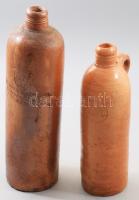 2 db antik ásványvizes palack. Rhens, Preussen, Nassau. Jelzett,. XIX. sz. 25, 30 cm