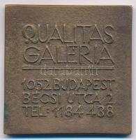 Csíkszentmihályi Róbert (1940-2021) DN "Qualitas Galéria" bronz névjegyplakett (49x49mm) T...