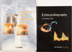 2 db orvosi könyv, egyik dedikált: John Chambers: Echocardiography in primary care. New York, 1996, Parthenon. Kiadói kartonált papírkötésben. + János Strausz, Zsolt Pápai, Barna Szima: Bronchoscopic Aspects of Human Lung Diseases. Az egyik szerző, Szima Barna által DEDIKÁLT! Bp., 1996, Zyma. Kiadói kartonált papírkötésben, kiadói papír védőborítóval.