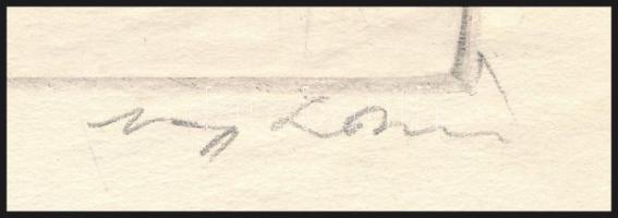 Nagy Zoltán (1916-1987): Ligeti Károly (1890-1919) katona, költő, forradalmár portréja. Rézkarc, pap...