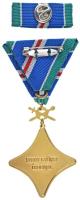 1992. "Szent György Érdemjel" aranyozott, zománcozott bronz kitüntetés mellszalagon, minia...