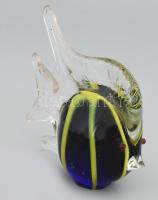 Murano hal levélnehezék, jelzés nélkül, hibátlan, m: 10,5 cm