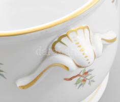 Herendi hecsedli mintás kaspó. 2. oszt. jelzéssel, hibátlan, d: 16,5 cm, m: 14 cm