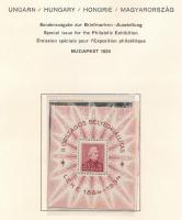 1934 LEHE blokk nagyon halvány falcnyommal, Schaubek albumlapon (20.000)