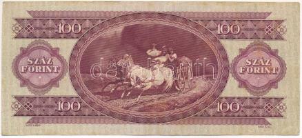1949. 100Ft "B 382 079187" T:F erős papír Adamo F28