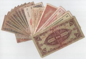 18db-os magyar és külföldi bankjegytétel, közte Pécs 1919. 20f "Pécs Törvényhatósági Jogú Város...