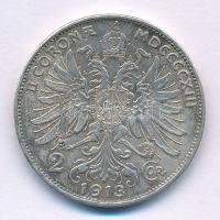 Ausztria 1913. 2K Ag "Ferenc József" T:VF patina Austria 1913. 2 Corona Ag "Franz Jos...