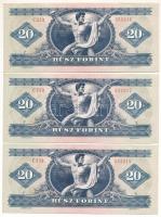 1980. 20Ft (3x) sorszámkövetők "C 359 033016 - C 359 033018" T:AU,XF
Adamo F17