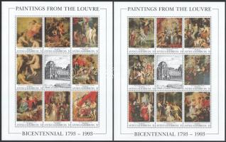 Rubens festmény kisívsor, Rubens paintings minisheet set