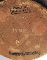 Miska kancsó. Korond. Mázas kerámia, kézzel festett, jelzett, hibátlan 25 cm