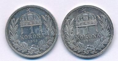 1915KB 1K Ag "Ferenc József" (2x) T:XF Adamo K5.1